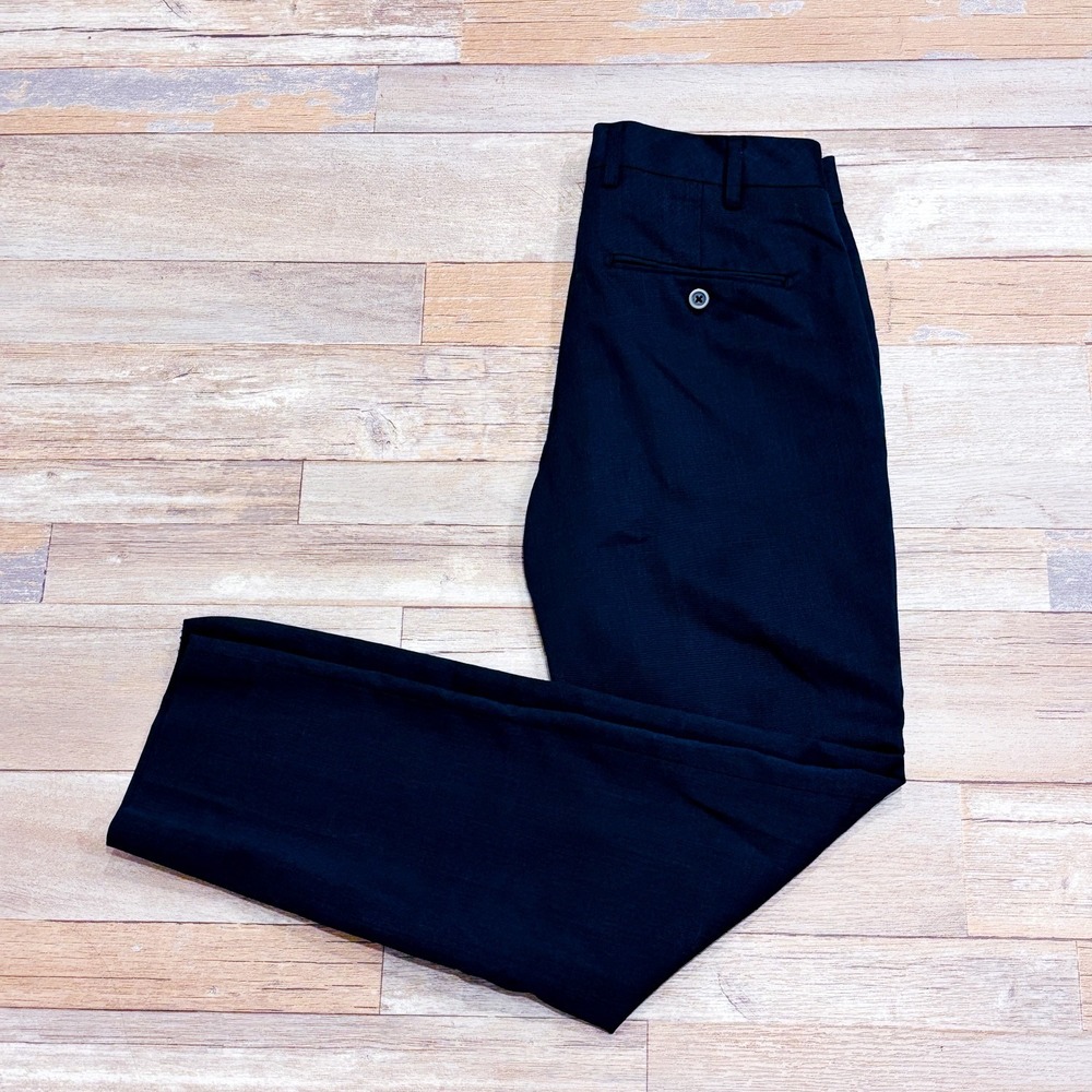 VINCENT D'AMERIQUE Navy wool blend trousers‎ | Tailored office | Size 28